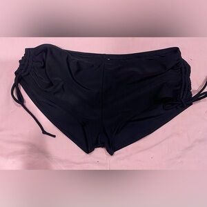 3/$10 Black Ruched Swim bottoms small